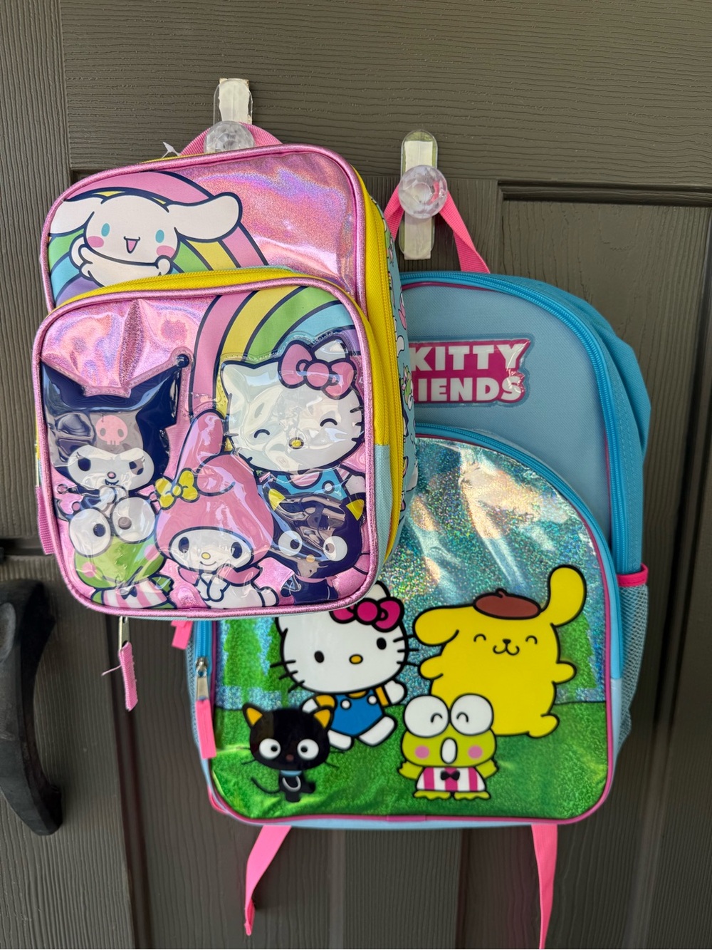 Hello Kitty & Sanrio Friends Kids Backpack & lunch bag Pink, Blue, Green